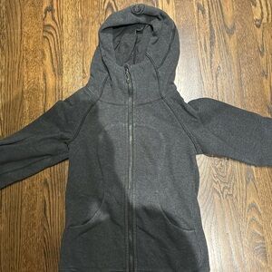 Lululemon scuba zip-up gray sweatshirt.